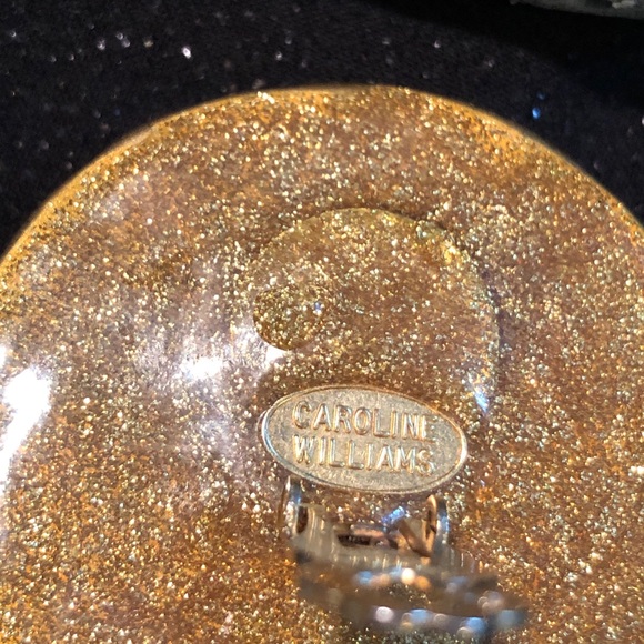 Caroline Williams huge green vintage earrings - Picture 5 of 5